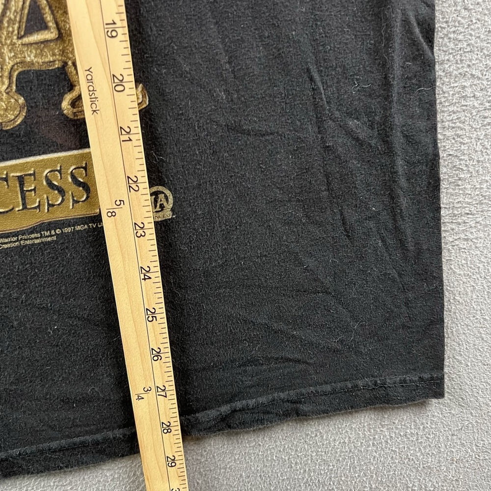 Vintage Xena Warrior Princess Shirt Mens XL Black 90s TV Promo Grunge Big Print - Picture 10 of 12